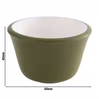 (6 pcs) Dipping Pot - 6-piece Set - Melamine - 40ml - Ø60mm - Green/White