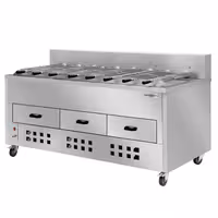 Grătar cu cărbuni / rotisor pentru pui – 1800 mm – cu 8 frigărui