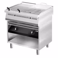 Grill à eau à gaz professionnel - 22kW - sur pied - 2 grilles de cuisson - grilles de cuisson en fonte