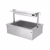 Cuba de hielo encastrable - 1135mm - 3x GN 1/1 - 130L - con protector antisalpicaduras de cristal