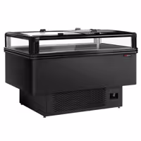 Szupermarket fagyasztó - 1533x995 mm - 260 liter - üveg tolótető - fekete