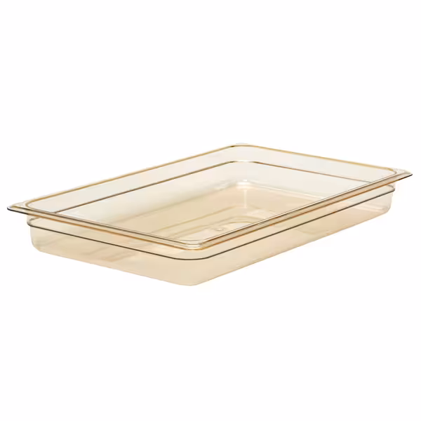 (6 szt.) CAMBRO | Pojemnik GN 1/1 H-PAN™ – wysokość: 65 mm – odporny na wysoką temperaturę – bursztynowy