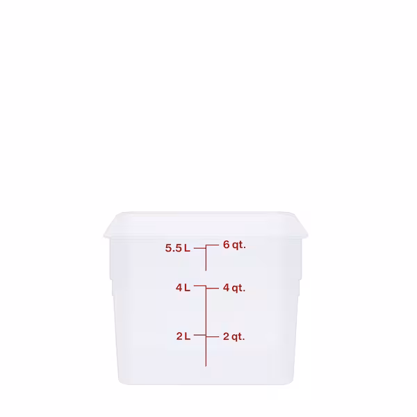 (6 komada) CAMBRO | CAMSQUARES® - Posude - 5,7 litara - Prozirne