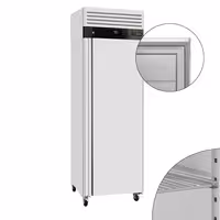 RST-kylmäkaappi ECO - GN 1/1 - 680 mm - 600 l - +0…+8 °C - mitat 1 ovi - digitaalinen termostaatti, automaattinen sulatus, R290, lukittava, 4 pyörää