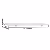 Chopping Board for Prep Table - 1200x700mm - Thickness: 40mm - HACCP-Compliant - PE500 (HDPE) - White