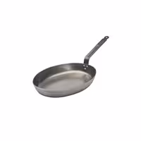 (3 قطع) DE BUYER | CARBONE PLUS - مقلاة للسمك - 360x260 مم - بيضاوية الشكل