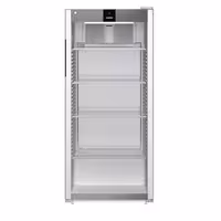 LIEBHERR | Szafa chłodnicza PERFORMANCE – 569 L – od +1 do +15 °C – z wnętrzem z tworzywa sztucznego i 1 drzwiami szklanymi – szara