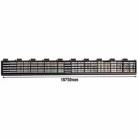 (10 pcs) Commercial multideck display fridge - 18750mm - with 4 hinged glass doors & 5 shelves - Black
