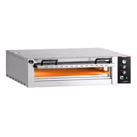 Electric Deck Pizza Oven Power - Single Deck - Refractory Stone Deck - 9 x Ø 34cm (13.4") - 230V 3 Phase - Mechanical Controls - up to 450°C