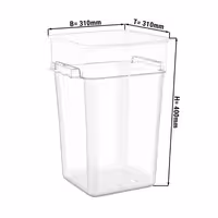 Kutija za hranu - polipropilen - prozirna - visina: 398 mm - 20,8 l