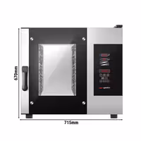 Commercial Electric Combi Oven- Digital Controls - 5x GN 1/1 - incl. Automatic washing system, Core temperature probe, HACCP monitoring, USB