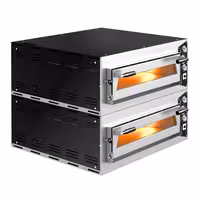 (2 pcs) Electric Deck Pizza Oven - Single Deck - Refractory Stone Deck - 4 - Ø 35cm (13.8") - Mechanical Controls - up to 450°C