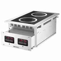 Induktsioonpliit - 400x765 mm - 6,0 kW - 2 keeduala - integreeritav