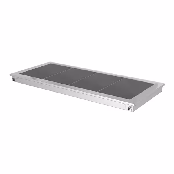 Värmeplatta i rostfritt stål - drop-in - 1460 mm - 4x GN 1/1 - 1,8 kW