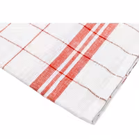 (180 unid) Pano para copos em Linho e algodão lavável a 95°C; resistente ao cloro - 65x65cm - Vermelho / Branco