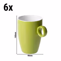 (6 kom) BART COLOUR CAFE - Šalica za kavu - 230 ml - Zelena (Limeta)