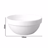 (6 adet) Kase - Melamin - CASUAL MAXI - 150ml - yuvarlak - Ø105mm - Derinlik:45mm - Beyaz