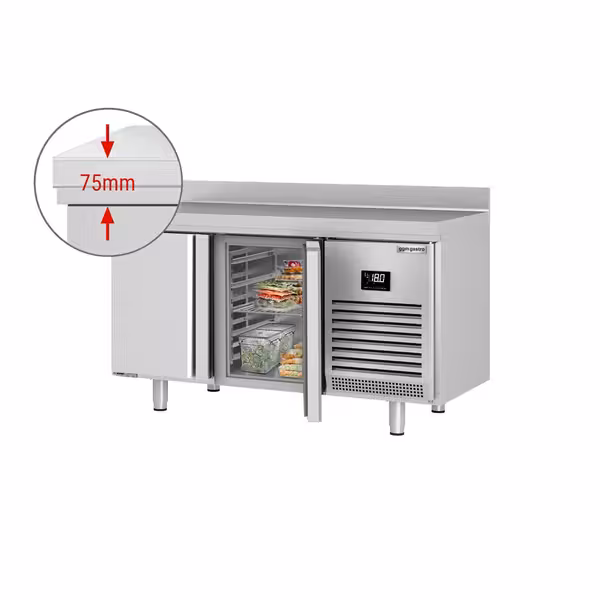 Zamrzni pult PREMIUM PLUS - 1468x700 mm - 305 l - Ventilirano hlađenje - s 2 vrata - Podignuti rub