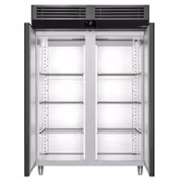 Szafa chłodnicza PREMIUM – stal nierdzewna – GN 2/1 – 1400 L – z 2 drzwiami – antracytowa