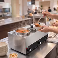 Stolni bain-marie - grijač za umake - 10,5 l - 450 W - 3 lonca s po 3,5 l