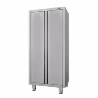 RVS hoge kast AISI 304 ECO - 800x600mm - 2 deuren - hoogte: 1800mm