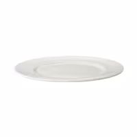(6 pcs) LUX | Plate - flat - Porcelain - Ø255mm - Ivory