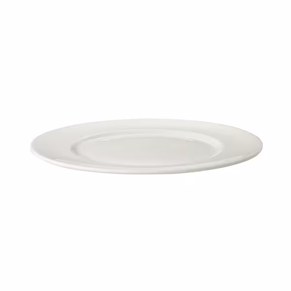 (6 pcs) LUX | Plate - flat - Porcelain - Ø255mm - Ivory