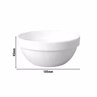 (6 adet) Kase - Melamin - CASUAL MAXI - 150ml - yuvarlak - Ø105mm - Derinlik:45mm - Beyaz