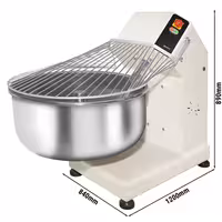 Spiralna miješalica za tijesto - 130 l / 75 kg - s fiksnom posudom - 400 V