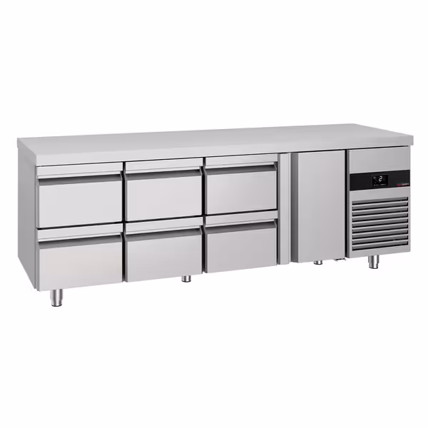 Kühltisch PREMIUM - 2330x700 mm - 632 l - ventileeritud jahutus - koos 1 uksega