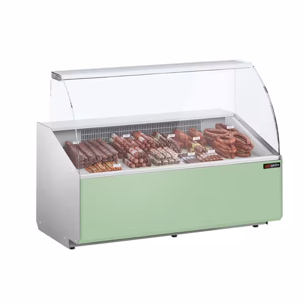 Serve Over Counter - 1568mm - front panel light green - capacity 324 litres