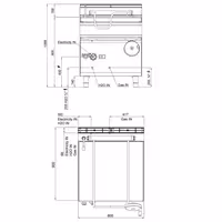 Plinska nagibna tava - 80 l - 14,4 kW - linija 900