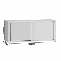 خزانة حائط ستانلس ستيل ECO - 1800x400mm - مع باب انزلاقي - ارتفاع 650 mm