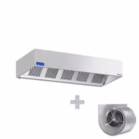 Commercial Wall-Mounted Extractor Hood with Motor – 2600mm – with Speed Controller, Baffle Filters & Lighting