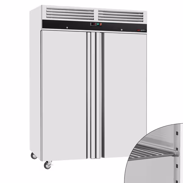 Szafa mroźnicza ECO – stal nierdzewna – GN 2/1 – 1400 L – z 2 drzwiami