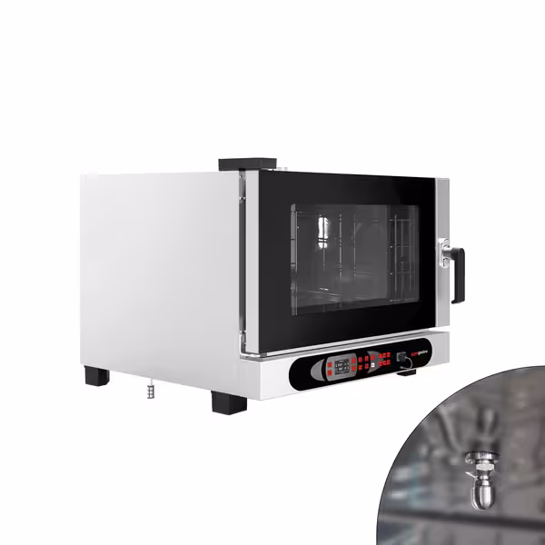 Commercial Electric Combi Oven- Digital Controls - 4x GN 1/1 or 4x EN 600x400 - incl. Automatic washing system, Wi‑Fi & USB