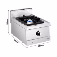 Fogón a gas de sobremesa - 6,5kW - 1 fuegos
