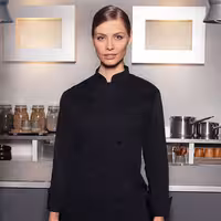 (6 peças) Jaqueta Karlowsky Chef Básica - Preto - Tamanho: XS