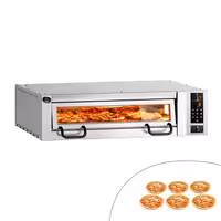 Electric Deck Pizza Oven - Single Deck - Refractory Stone Deck - 6 - Ø 34cm (13.4") - Digital Controls