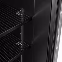 Commercial Beverage Display Fridge - 1500mm - 1500 Litres - with 3 hinged glass doors - LED lighting - Black - Temperature range 1 to 9 °C