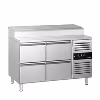 Table de préparation PREMIUM - 1360mm - 7x GN 1/3 - 4 tiroirs