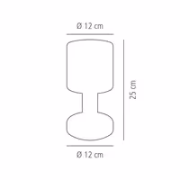 (4 pcs) LED Table Lamp - FINN MINI - Rechargeable - Cordless - 3-step dimmable - Ø120mm - White - with Charging Dock