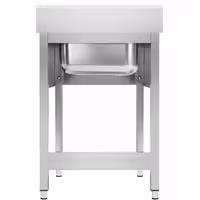 Sudoper PREMIUM - 600x700 mm - s donjom policom - s 1 koritom - korito sredina - inox