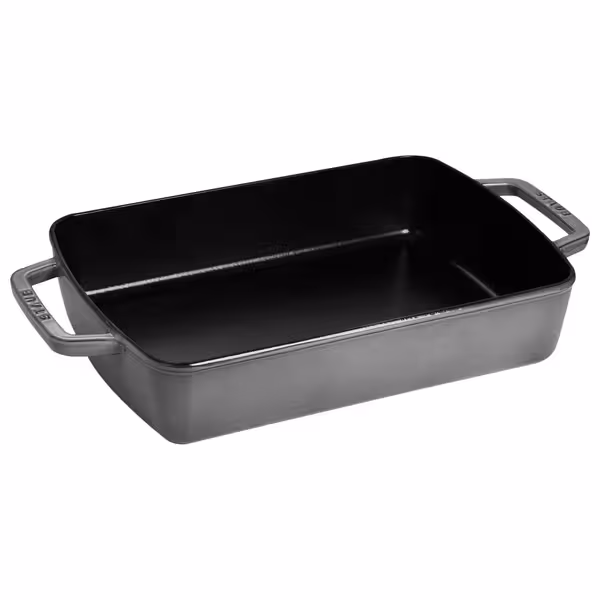 STAUB | Rectangular Cast Iron Baking Dish – 300x200 mm - Graphite Grey - Grill Compatible