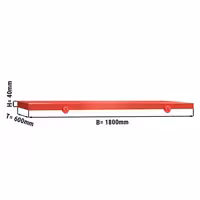 Non-Slip Chopping Board for Prep Table - 1800x600mm - Thickness: 40mm - HACCP-Compliant - PE 500 (HDPE) - Red
