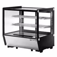 Countertop display fridge - 120L - 702mm - Double glazing - with 2 adjustable shelves - rear sliding glass doors