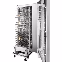 Commercial Electric Bakery Combi Oven - Digital Controls - 16x EN 600x400 - incl. Trolley & internal rack