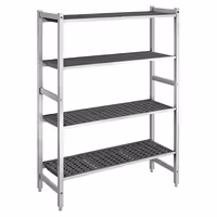 وحدة رفوف ألمنيوم - بداية - 1320x1800mm - عمق: 360 mm - 4 رفوف - الحمولة: 900 kg