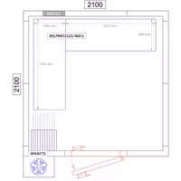 Hyllsystem med plasthyllplan och aluminiumstegar - 1315x1315 mm - L-form - Djup: 460 mm - med 4 hyllplan - Maxbelastning: 600 kg per sektion