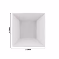 (12 adet) Tatlı / Salata Kasesi - MAYA - Porselen - köşeli - 215x215mm - Beyaz